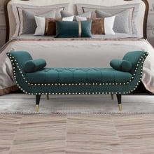 Nizar Velvet Ottoman Bench